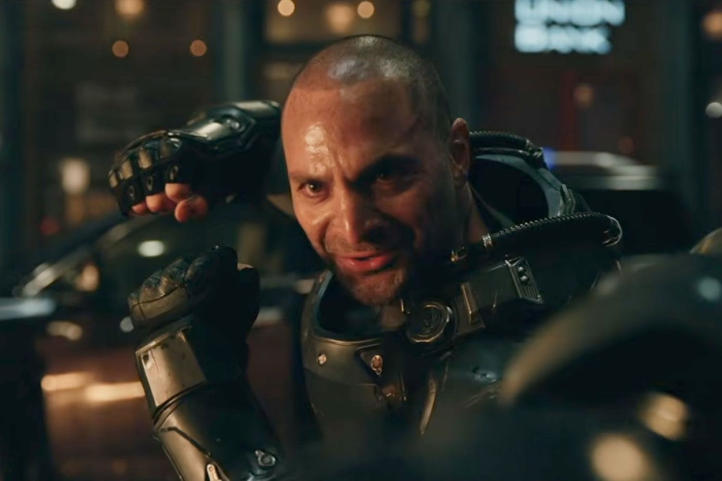 El Escorpión en una calle de ciudad en Spiderman Brand New Day
